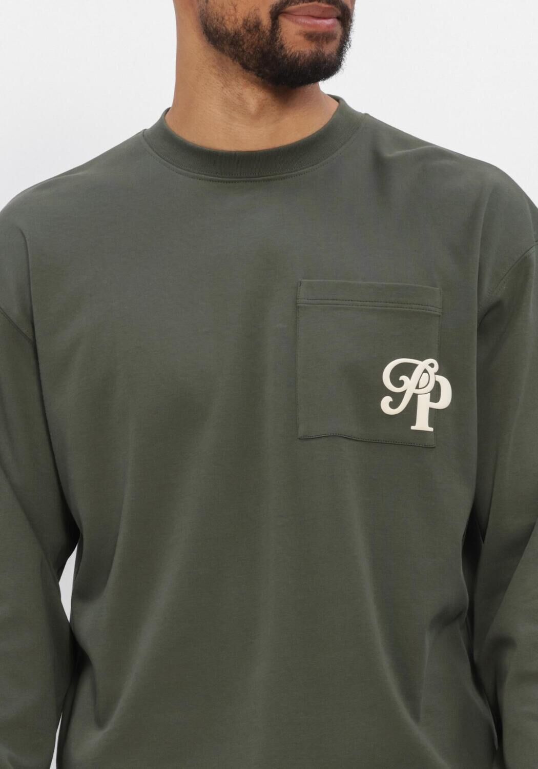 Dunkelgr&uuml;n PURE PATH T-shirt INITITIALS POCKET - large