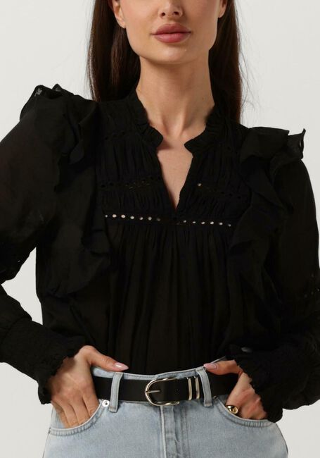 Schwarze NEO NOIR Blusen AURIKA S VOILE BLOUSE - large