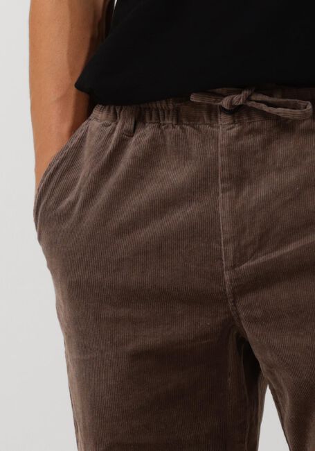 Braune ANERKJENDT Chino AKJAN ELASTIC CORD PANTS - large