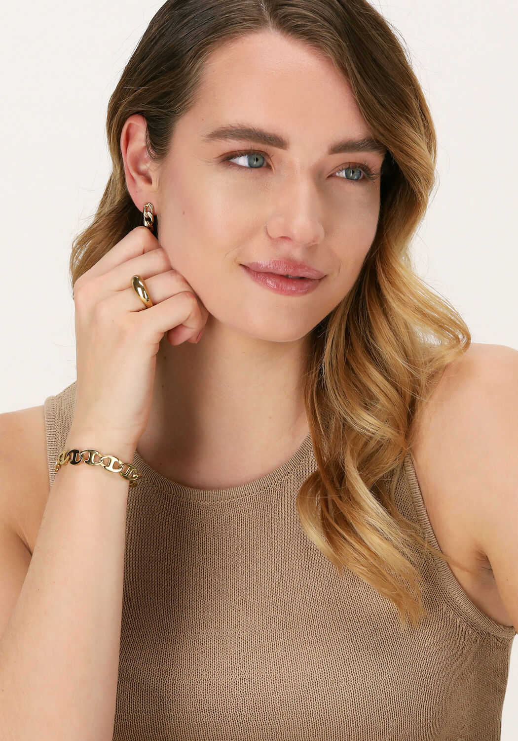 Goldfarbig NOTRE-V Armb&auml;nder ARMBAND SCHAKEL #4 - large