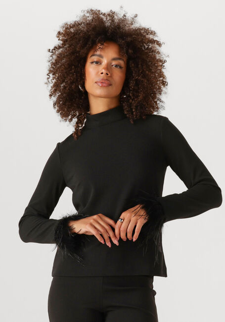 Schwarze ANA ALCAZAR Top TOP FEATHERS - large