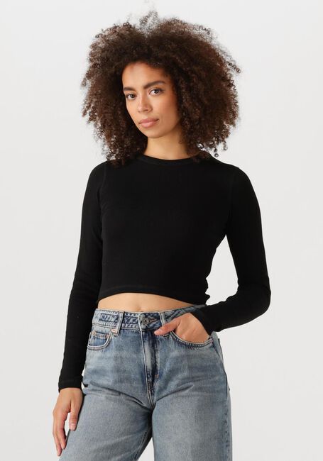 Schwarze ENVII T-shirt ENALLY LS CROP TEE 5314 - large