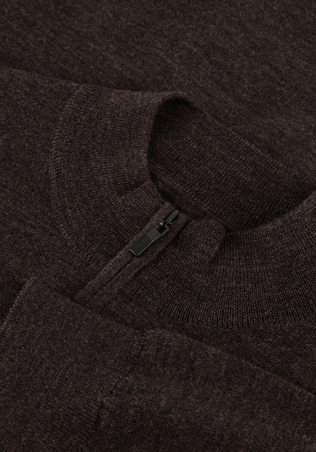 Braune STEFANO LAURAN Pullover HALF ZIP ANDERS - large