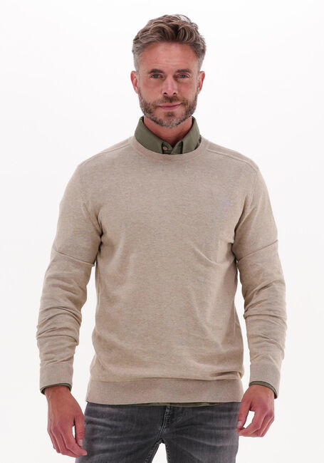Camelfarbene SELECTED HOMME Pullover SLHBERG CREW NECK NOOS - large