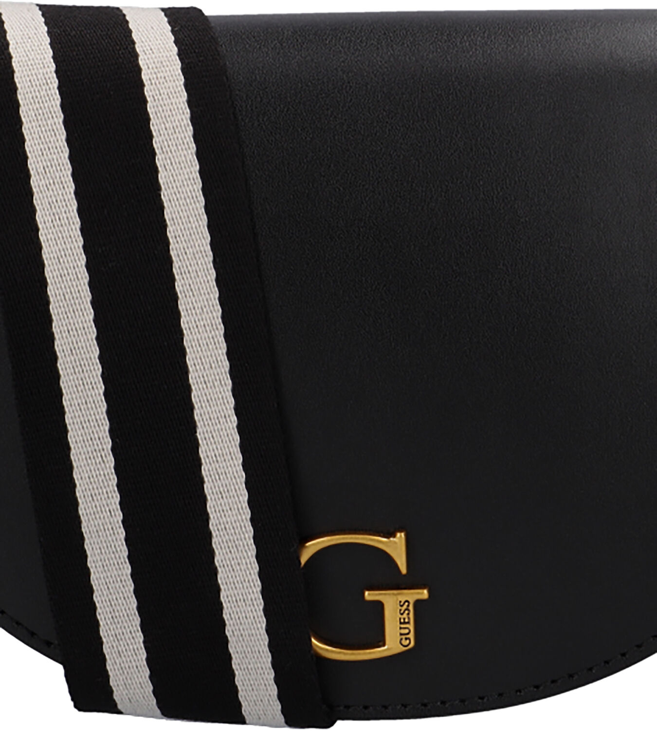 Schwarze GUESS Umh&auml;ngetasche DANNA SADDLE BAG - large