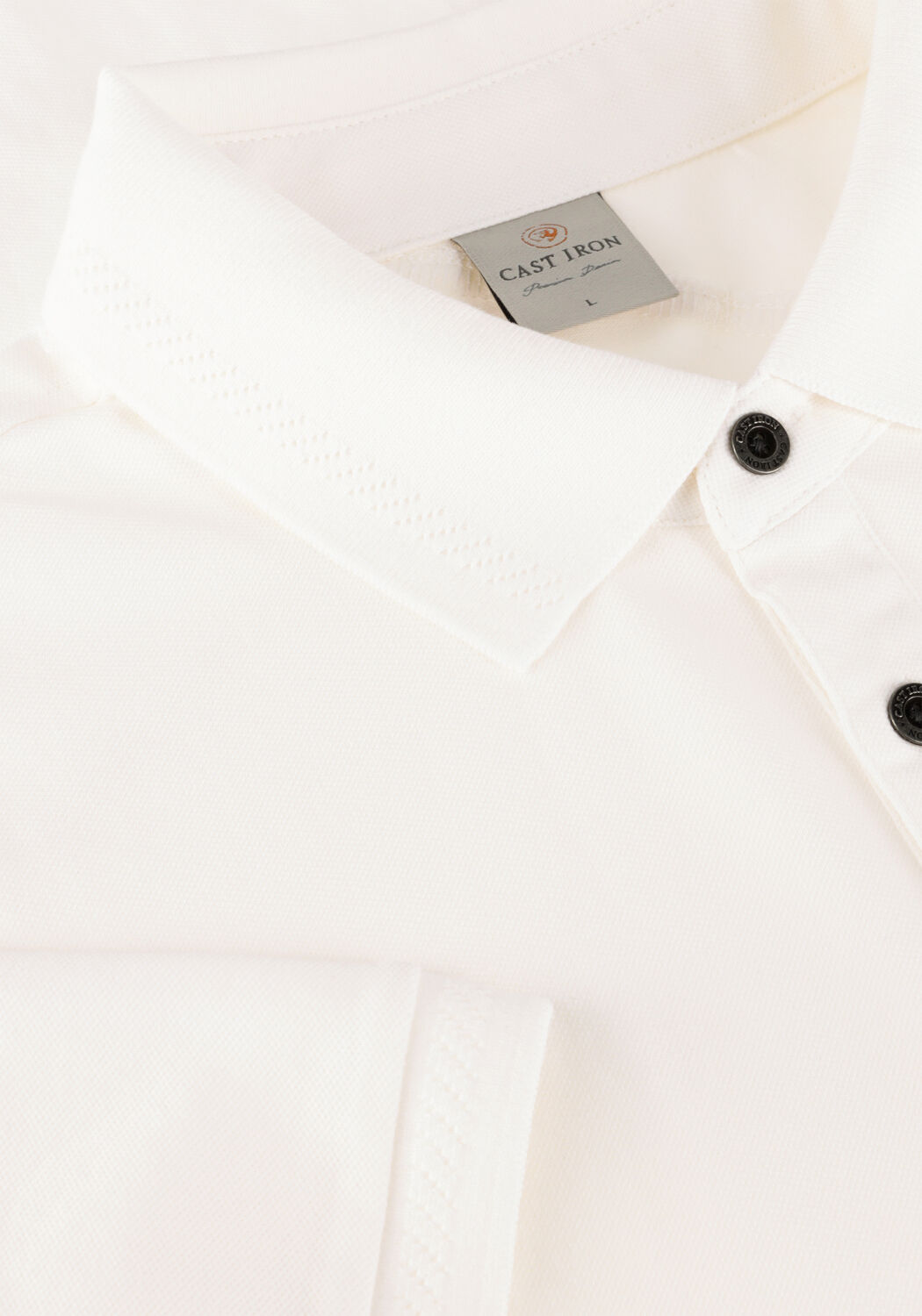 Wei&szlig;e CAST IRON Polo-Shirt SHORT SLEEVE POLO FINE PIQUE ESSENTIAL - large