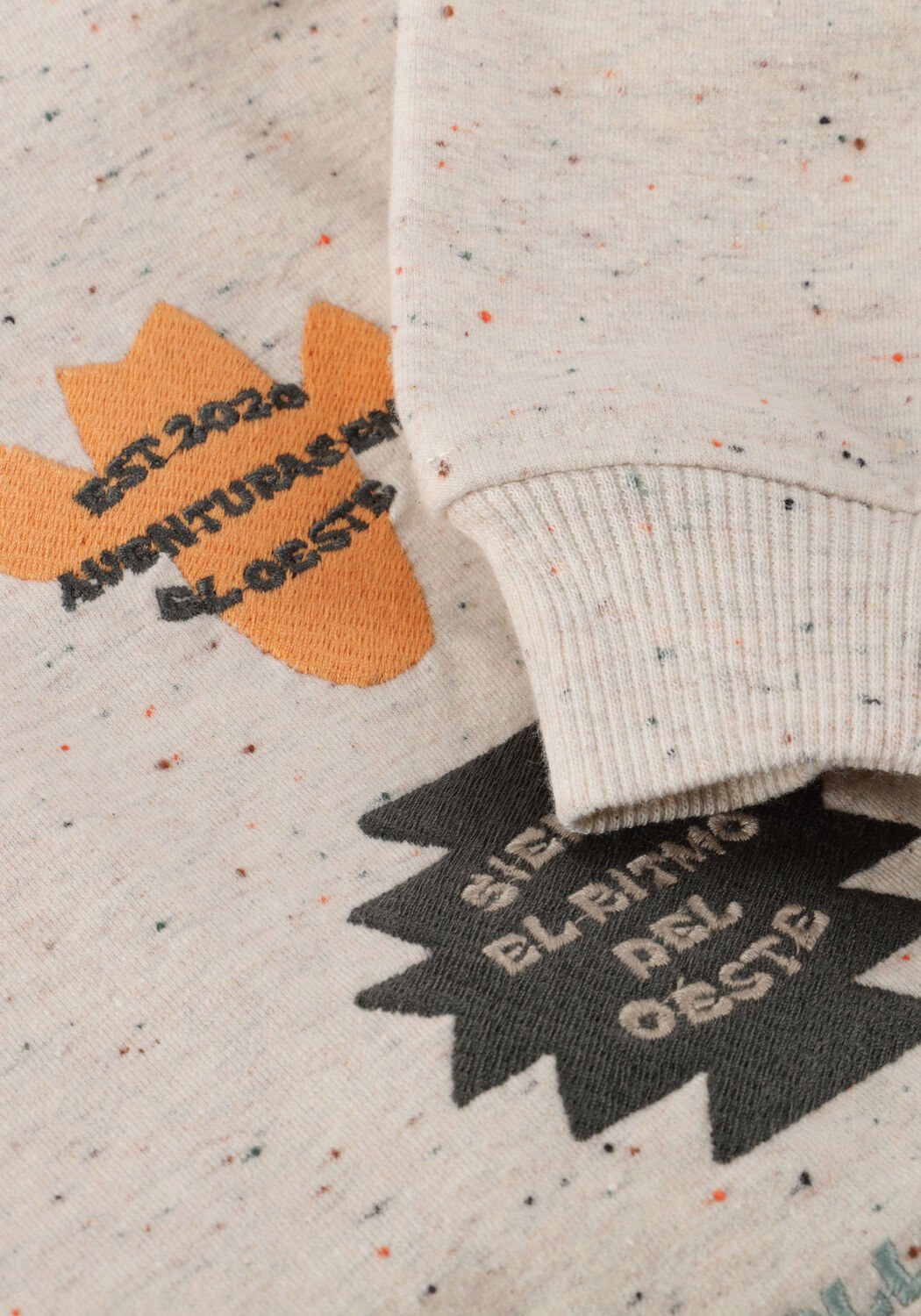 Ecru DAILY7 Pullover OVERSIZED SWEATER NAPPY BADGES - large