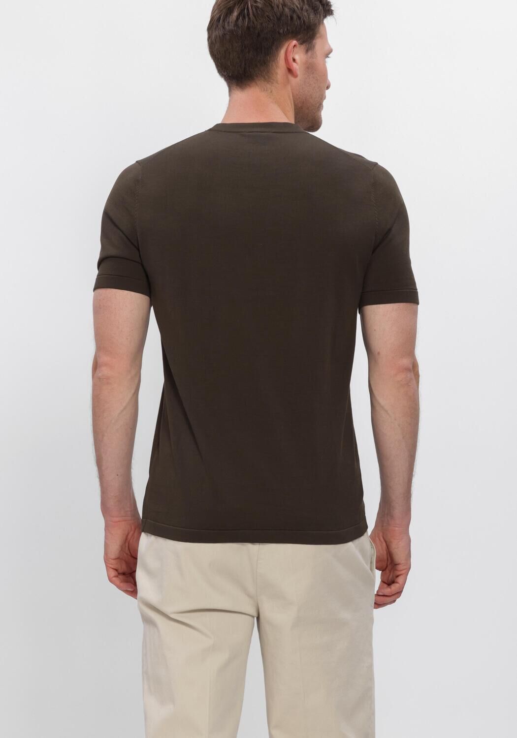Braune PROFUOMO Polo-Shirt T-SHIRT CREW NECK SS AERO EASE - large