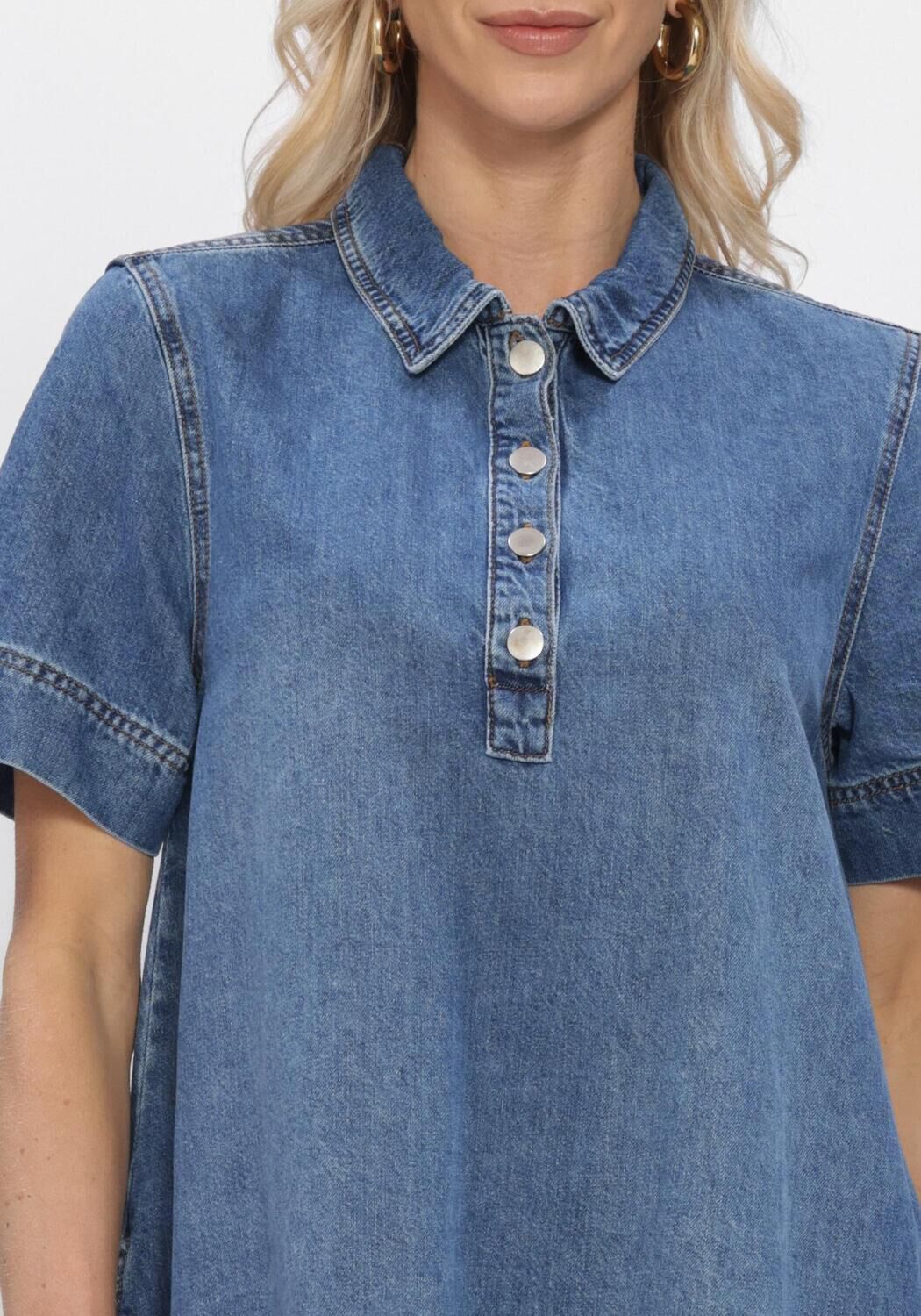 Blaue MSCH COPENHAGEN Kleider MSCHTURO ALENA 2/4 DRESS - large