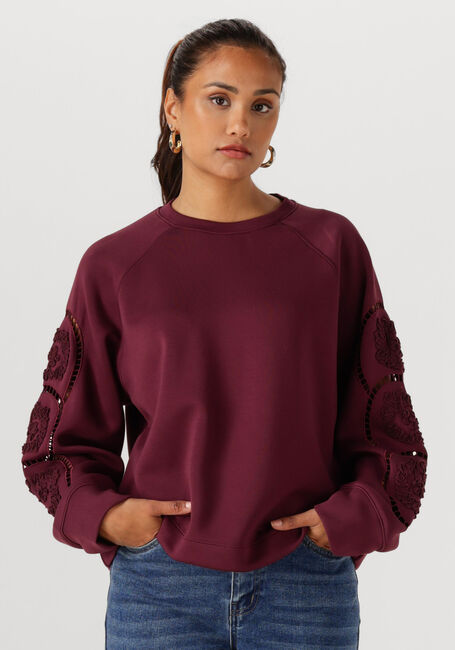 Bordeaux OBJECT Pullover OBJDORINA LO L/S SWEAT TOP - large