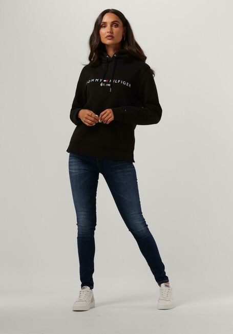 Schwarze TOMMY HILFIGER Pullover HERITAGE HILFIGER HOODIE LS - large