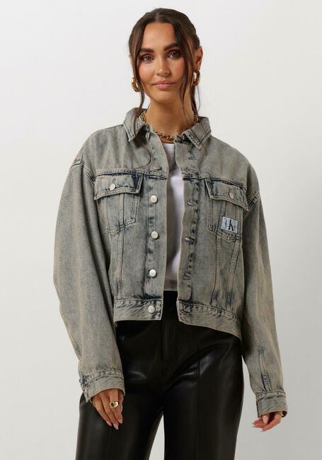 Blaue CALVIN KLEIN Jeansjacke BOXY DENIM JACKET - large