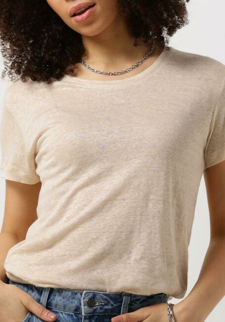 Beige SECOND FEMALE T-shirt PEONY O-NECK TEE - large