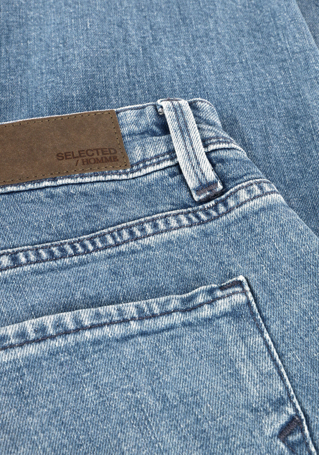 Blaue SELECTED MEN Straight leg jeans SLH180-RELAXCROP ALDU 6434 M. BLUE JNS - large