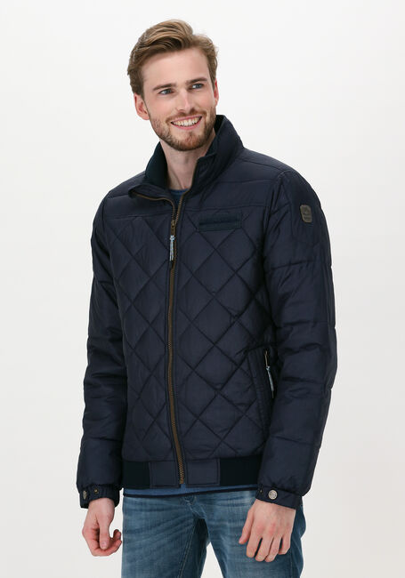 Blaue PME LEGEND Wattierte Jack BOMBER JACKET CRINKLE FOIL CAR - large