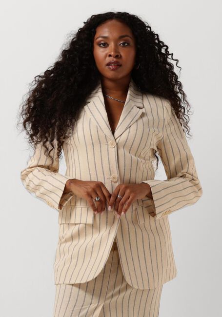 Sand SELECTED FEMME Blazer SLFHILDA LS FITTED BLAZER PIN STRIPE - large