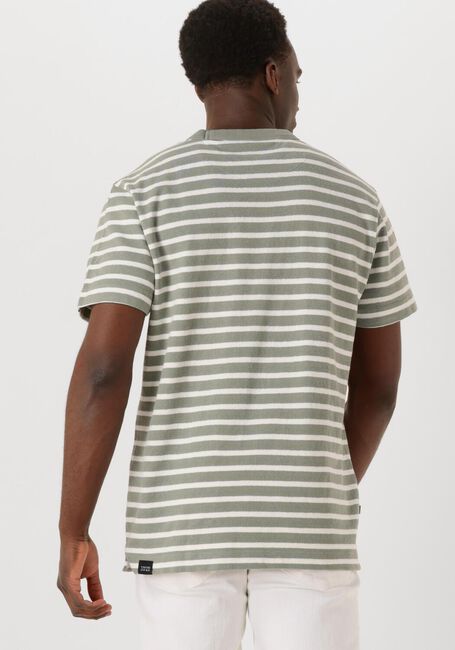 Grüne BUTCHER OF BLUE T-shirt GASPARD LOOSE STRIPE TEE - large