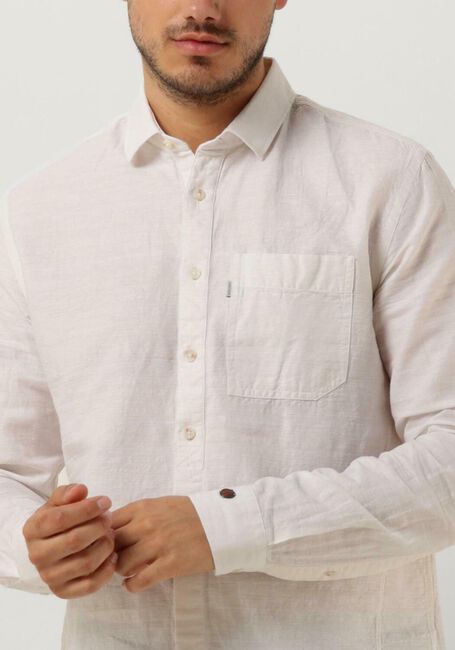 Weiße CAST IRON Casual-Oberhemd LONG SLEEVE SHIRT CO LI DOBBY - large