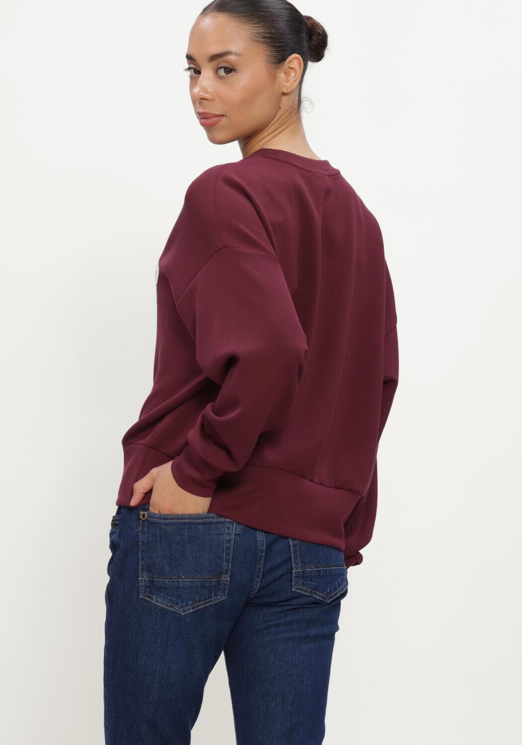 Bordeaux MOS MOSH Sweatshirt MMNIMA O-LS SWEATSHIRT - large