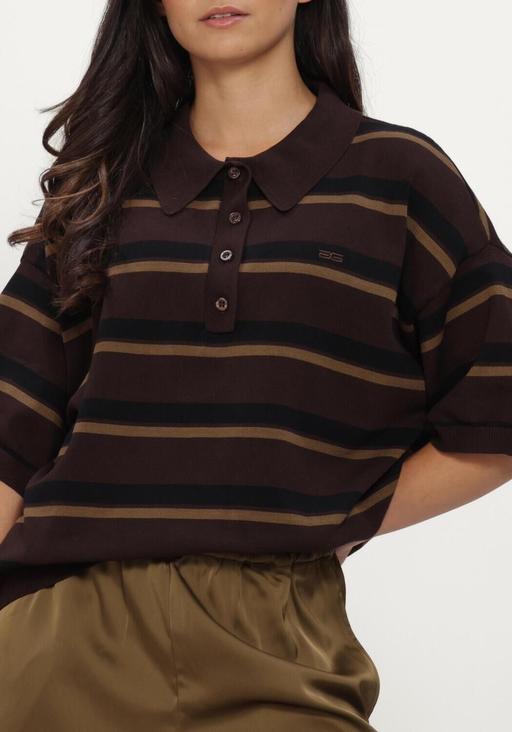 Mehrfarbige/Bunte GESTUZ Tops & T-shirts GZTAIA SS POLO PULLOVER - large