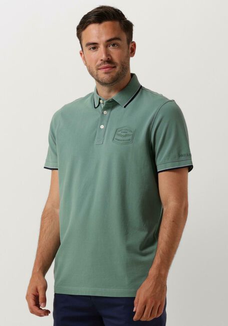 Blaue PME LEGEND Polo-Shirt SHORT SLEEVE POLO STRETCH PIQUE PACKAGE - large
