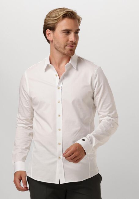Weiße CAST IRON Casual-Oberhemd LONG SLEEVE SHIRT TWILL JERSEY 2 TONE - large