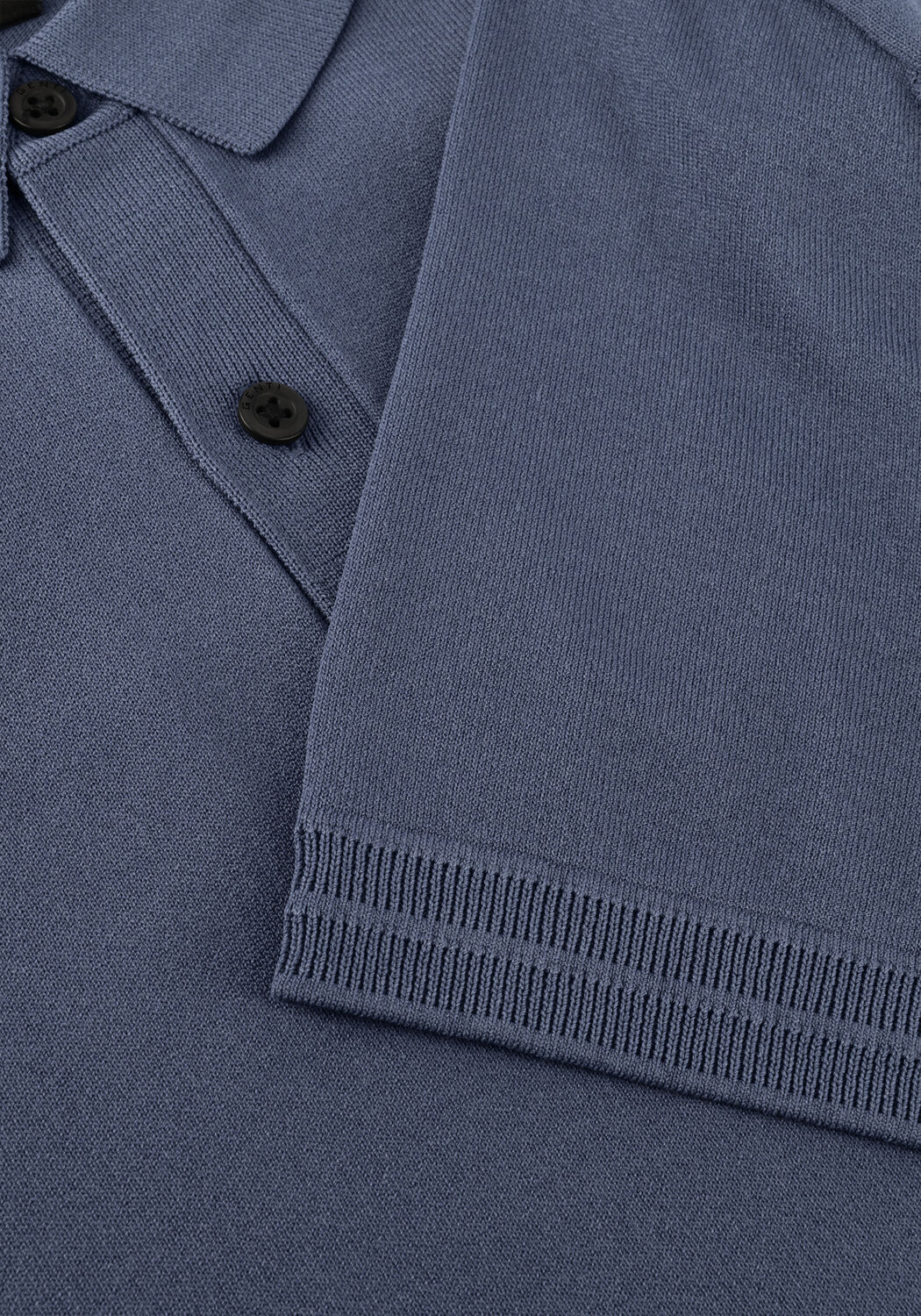 Blaue GENTI Polo-Shirt POLO 2 BUTTON SS 1260 - large