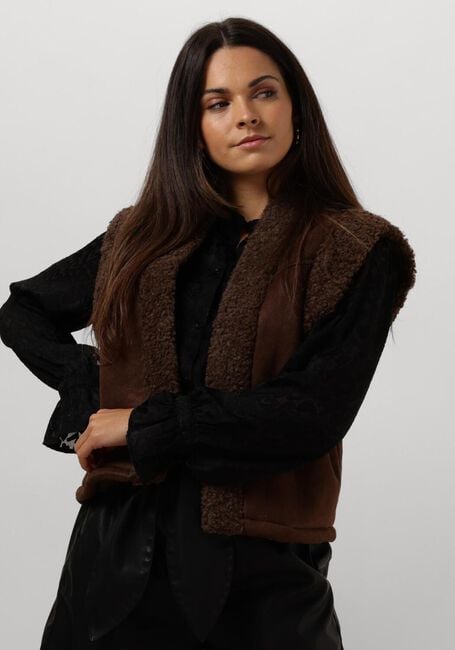 Braune POM AMSTERDAM Gilet GILET - LAMMY BROWN - large
