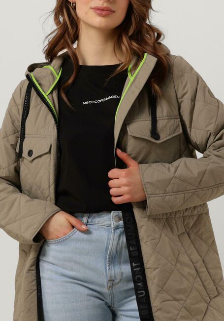 Taupe BEAUMONT Wattierte Jack LONG PADDED PARKA - large