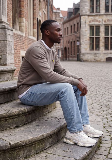 Braune LYLE & SCOTT Sweatshirt CREW NECK SWEATSHIRT - large