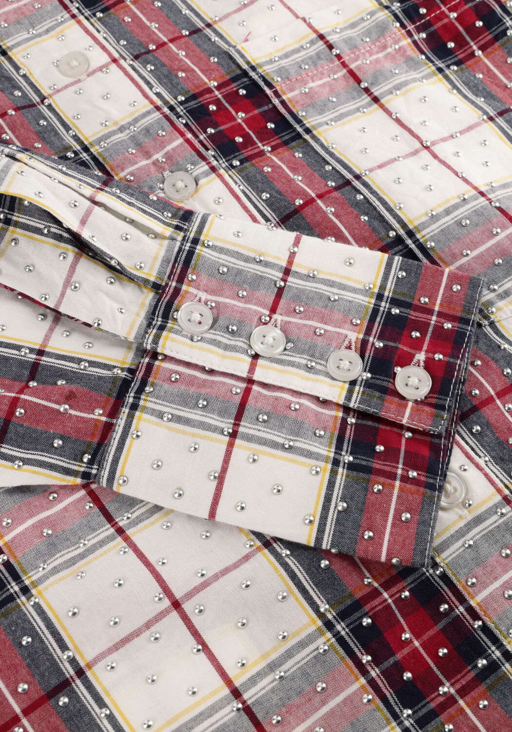 Mehrfarbige/Bunte ALIX THE LABEL Blusen STUDDED OVERSIZED BLOUSE - large