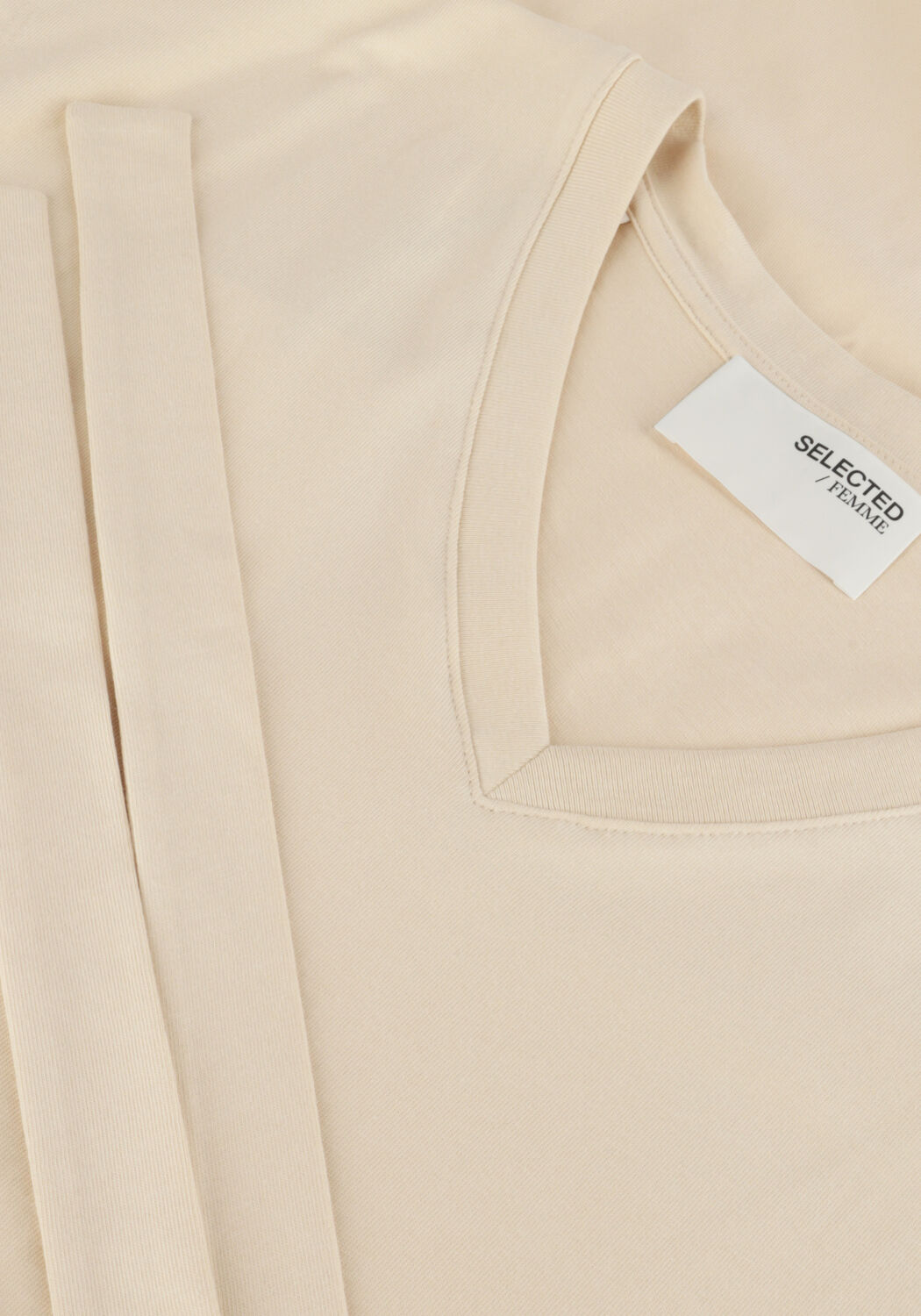 Beige SELECTED WOMEN Maxikleid SLFESSENTIAL SL V-NECK ANKLE DRESS NOOS - large