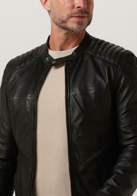 Schwarze GOOSECRAFT Lederjack BIKER919 - large
