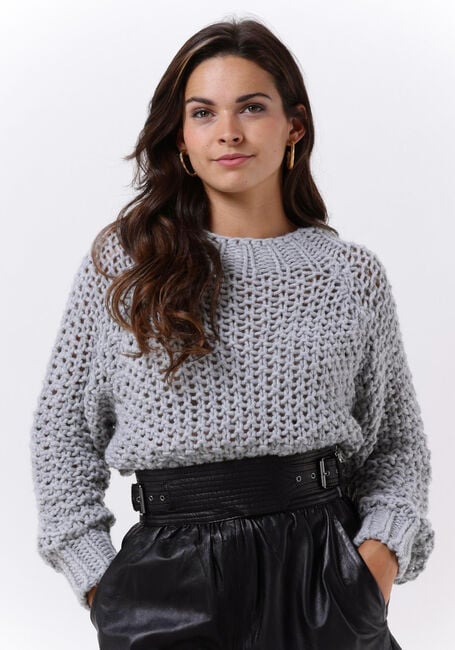 Graue SIMPLE Pullover AKSEL KNIT-VIRGIN-WO-22-3 - large
