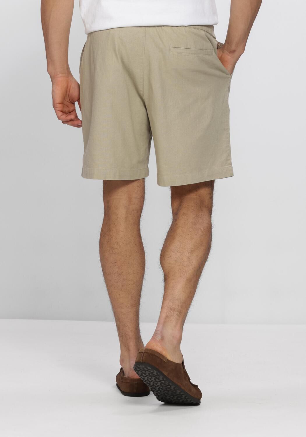 Beige WOODBIRD Kurze Hose WBBOMMY LINEN SHORTS - large