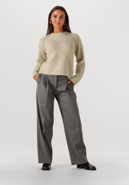 Sand WITHBLACK Pullover WBLANDREA LS CROPPED PULLOVER - large