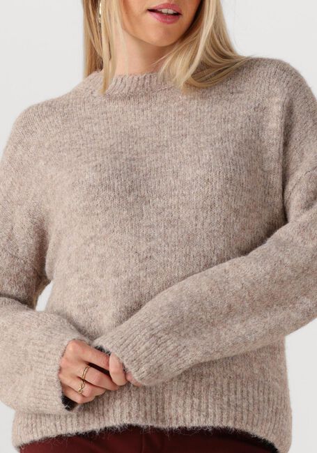 Beige OBJECT Pullover OBJSAGGIA LS LO PULLOVER - large