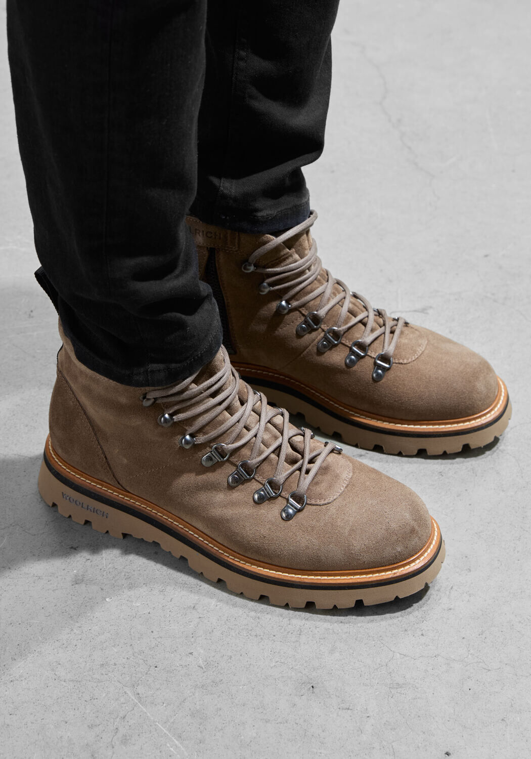 Taupe WOOLRICH Schn&uuml;rboots CITY HIKING BOOT - medium