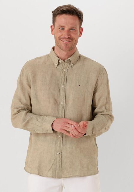 Beige TOMMY HILFIGER Casual-Oberhemd PIGMENT DYED LI SOLID RF SHIRT - large
