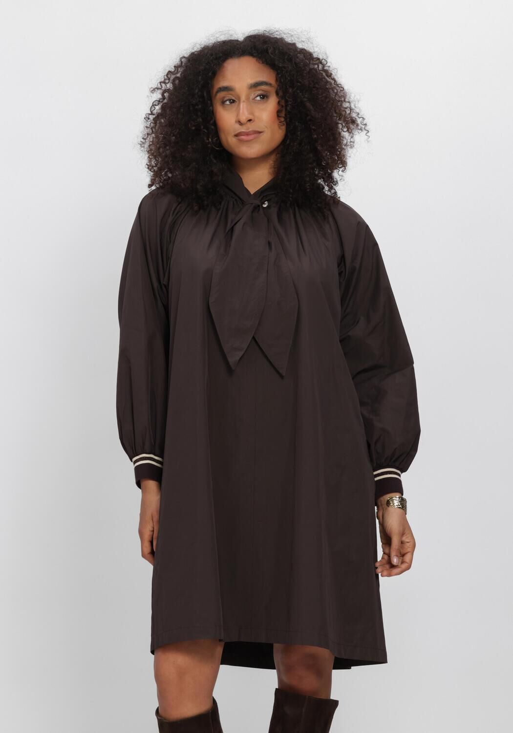 Braune SUMMUM Minikleid DRESS TAFT LIGHT - large