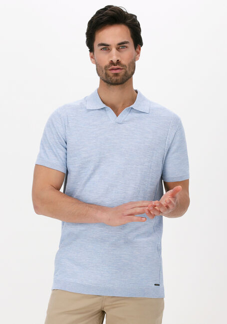 Blaue DSTREZZED Polo-Shirt MERCURY S/S POLO MELANGE SLUB - large