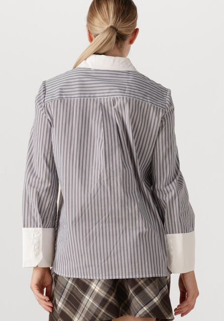 Braune NEO NOIR Blusen DRANILA STRIPE SHIRT - large