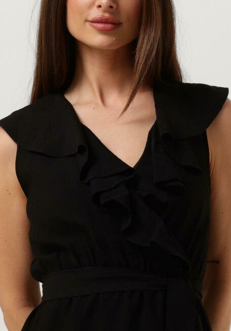 Schwarze ACCESS Midikleid SLEEVELESS DRESS WITH RUFFLES - large