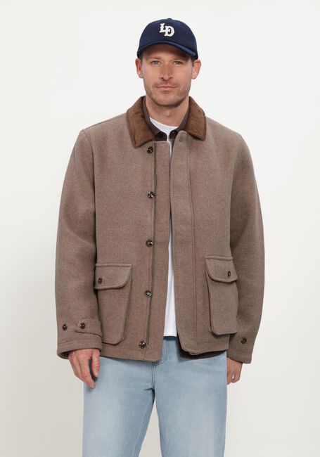Beige LES DEUX Jack MELANGE WOOL JACKET - large