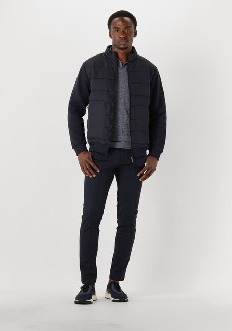 Blaue GENTILUOMO Wattierte Jack CARDIGAN ZIP - large
