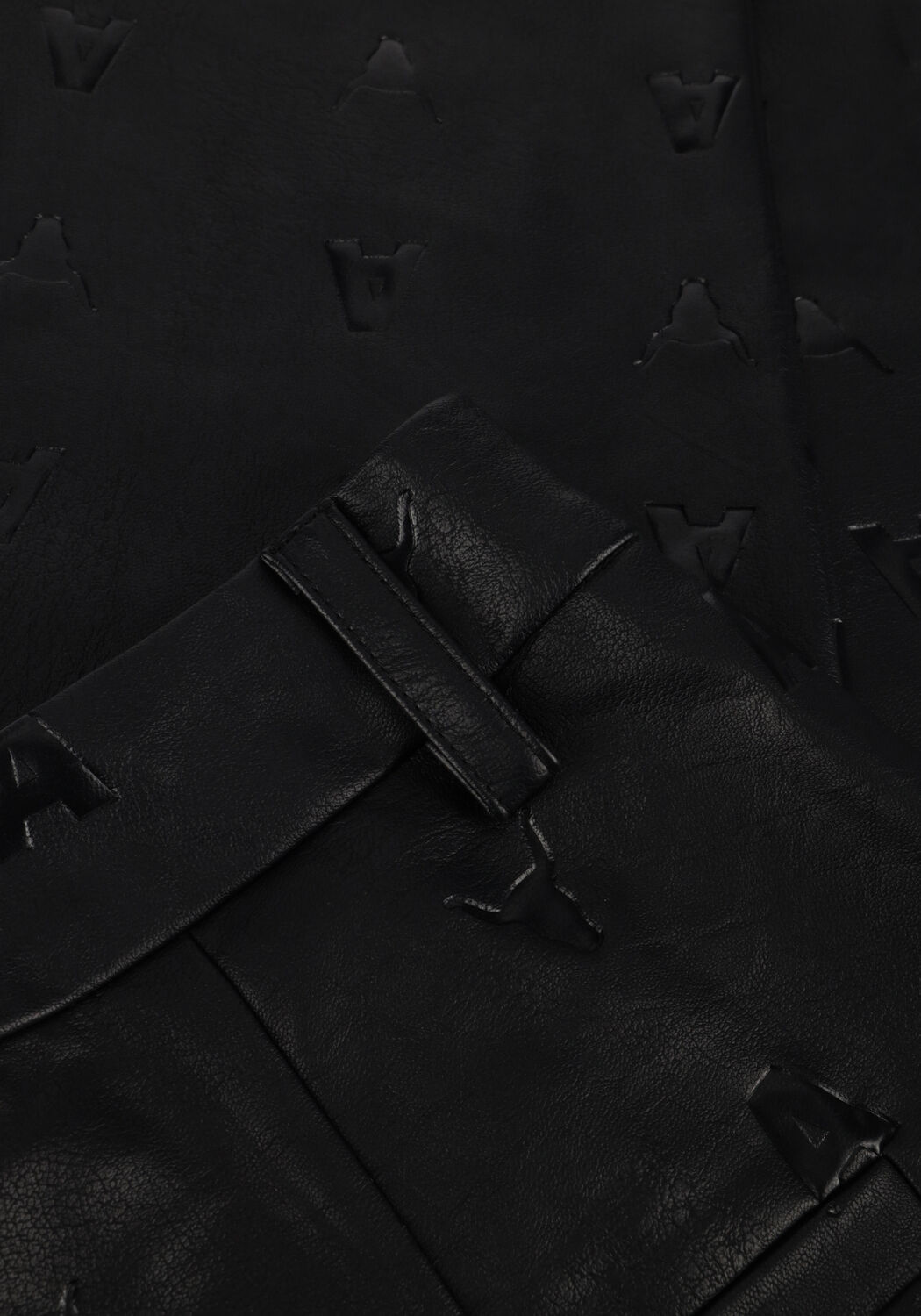 Schwarze ALIX THE LABEL Hose LOGO FO LEATHER PANTS - large