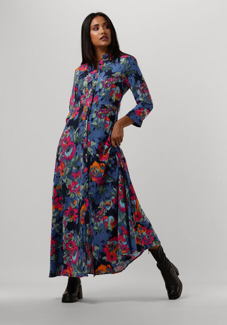 Blaue Y.A.S. Maxikleid YASSAVANNA LONG SHIRT DRESS - large