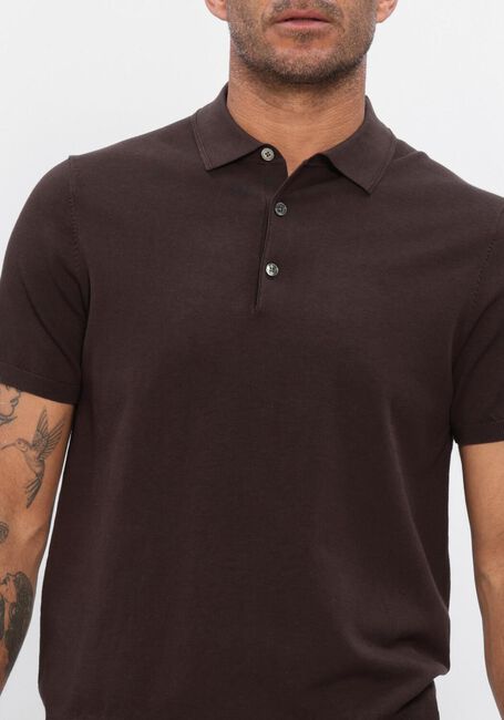 Braune PROFUOMO Polo-Shirt POLO SS LUXURY BASIC - large