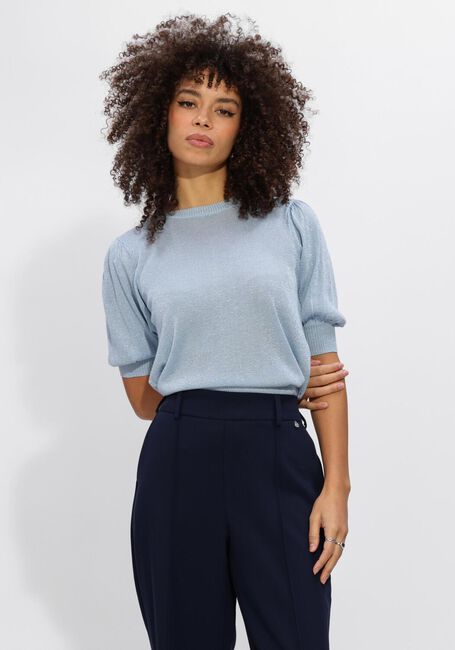 Hellblau MINUS Pullover MSLIVA PUFF SLEEVE METALLIC KNIT PULLOVER - large