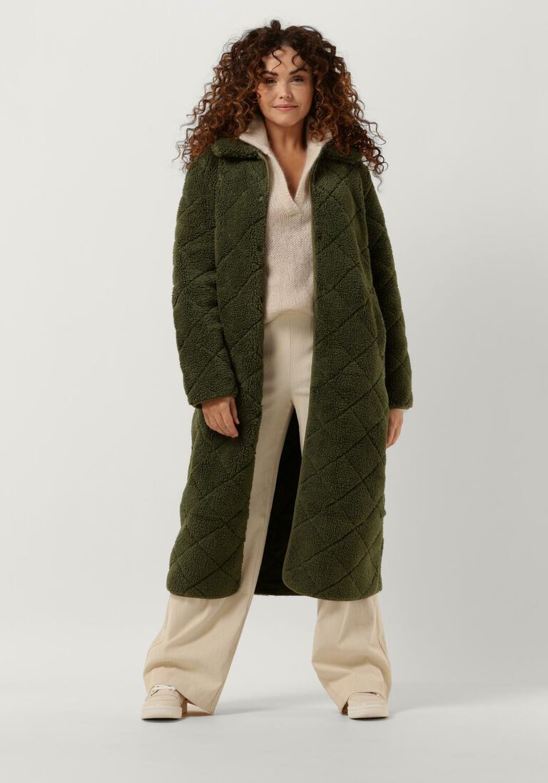 grüne another label teddy-jacke danae coat